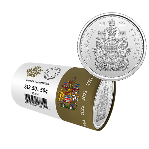 2022 Canadian 50-Cent Coat of Arms Half Dollar Special Wrap Circulation ...