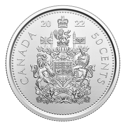 From mint roll CANADA 2017 50 CENTS COIN UNC Coat of Arms of Canada 
