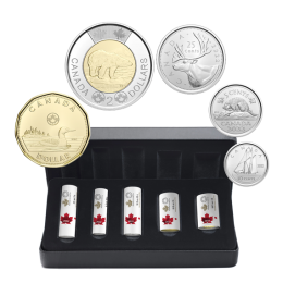 1994 Canada Specimen set 6 uncirculated coins original plastic display holder 