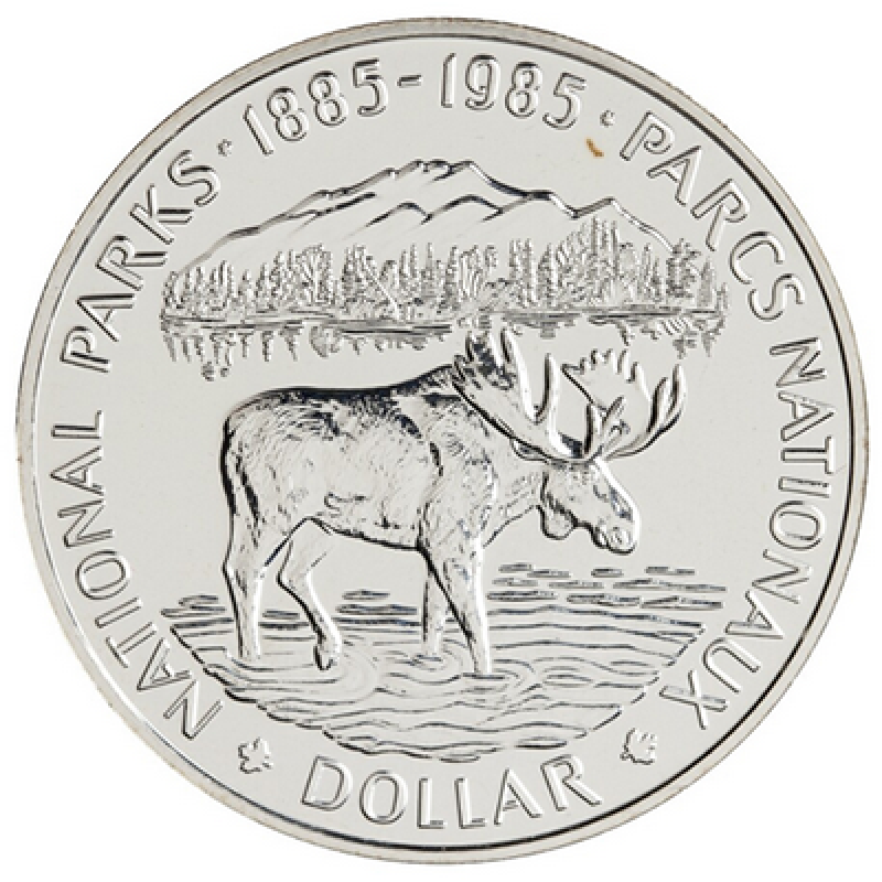 National Parks Canada Moose Dollar  50% Silver Details about   Royal Canadian Mint 100th Anniv 