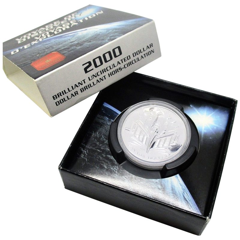 Voyage of Discovery 2000 Canada Brilliant Uncirculated Silver Dollar 