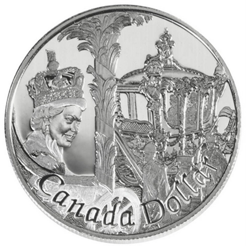 DOUBLE-DATE HALF DOLLAR CANADA 2002P QEII SILVER JUBILEE IN MINT COND. 