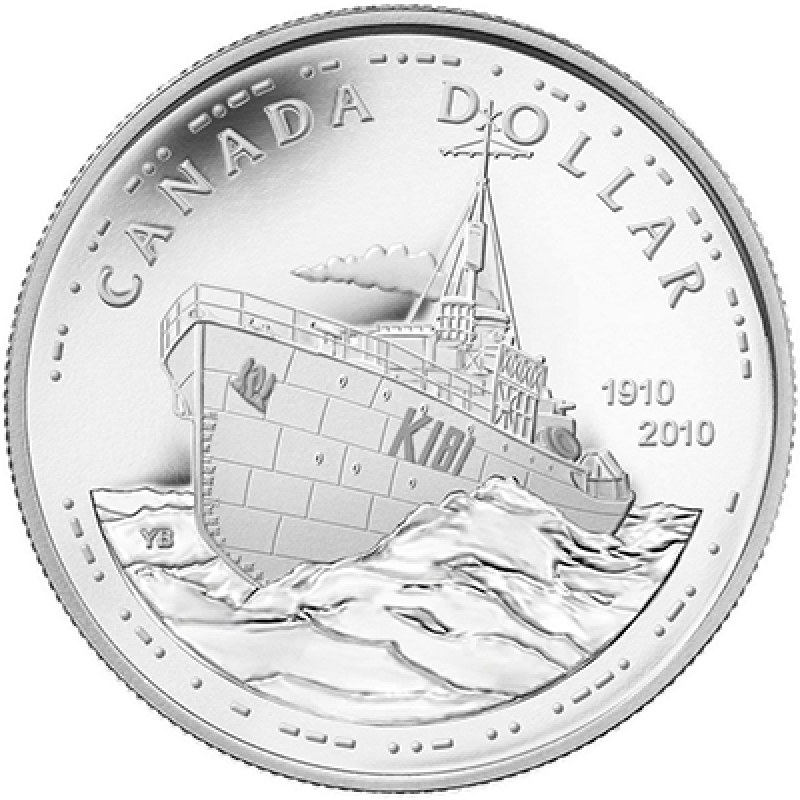 2010 CANADA 100TH ANNIVERSARY OF THE CANADIAN NAVY $1.00 LOOINIE IN MINT WRAP 