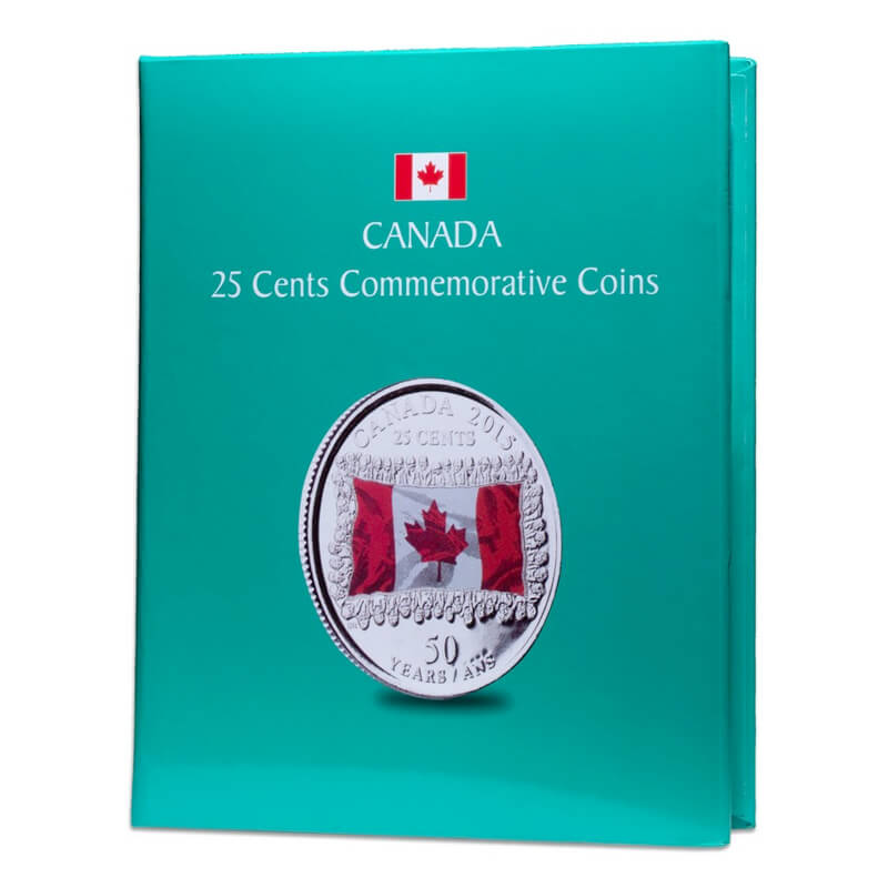 3 color quarters 25 cent Canada commemorative starter set 30 coins album 