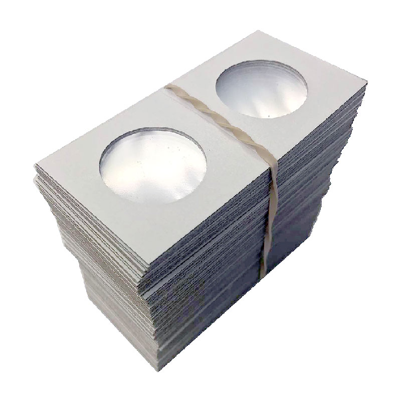 3000 Cowens nickel 2x2 cardboard staple type coin holders with mylar window 
