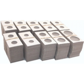 - 27.5 MM 2X2 Cardboard Flip Coin Holder for Half Dollar Staple-Type 50 Flips 50 Cent