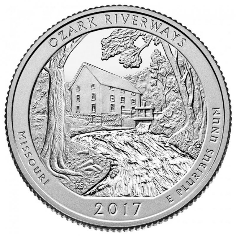 10 coin Set Uncirculated 2017 P D BU National Parks Quarters 