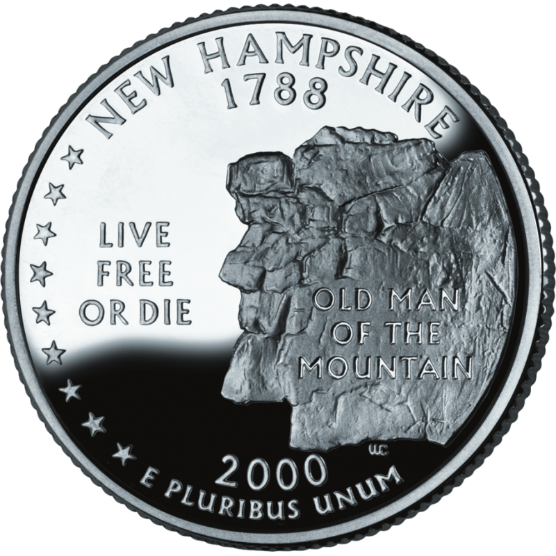 00 P American 25 Cent State Quarter Series New Hampshire Brilliant Uncirculated Coin