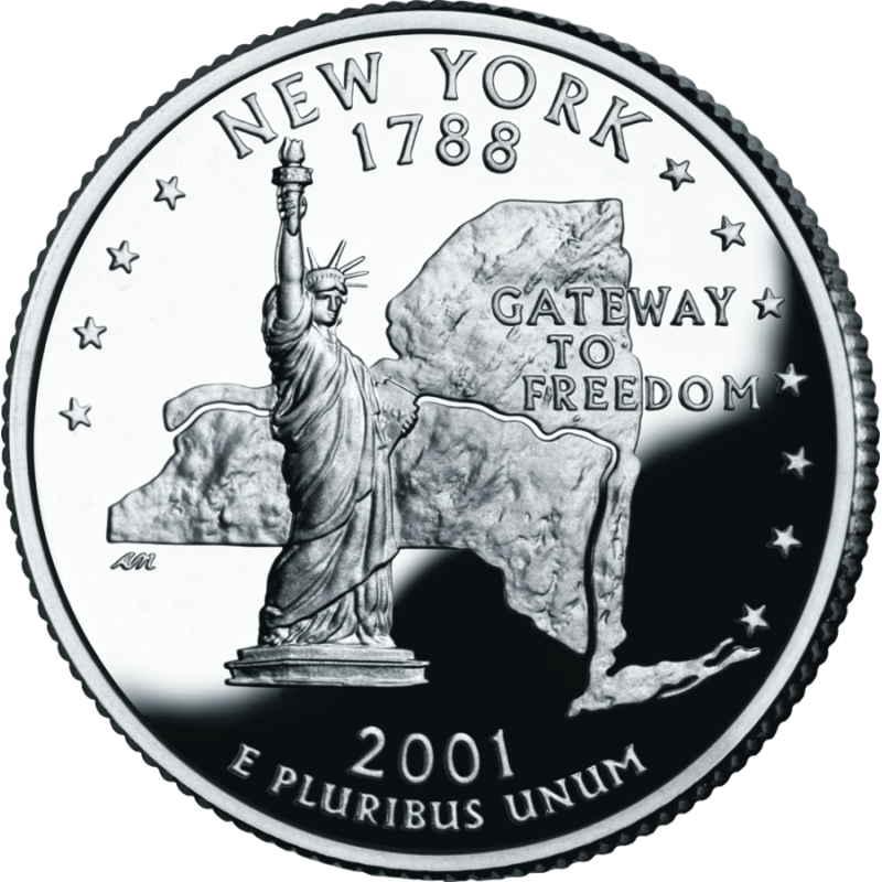 01 D American 25 Cent State Quarter Series New York Brilliant Uncirculated Coin 01 D American 25 Cent State Quarter Series New York Brilliant Uncirculated Coin