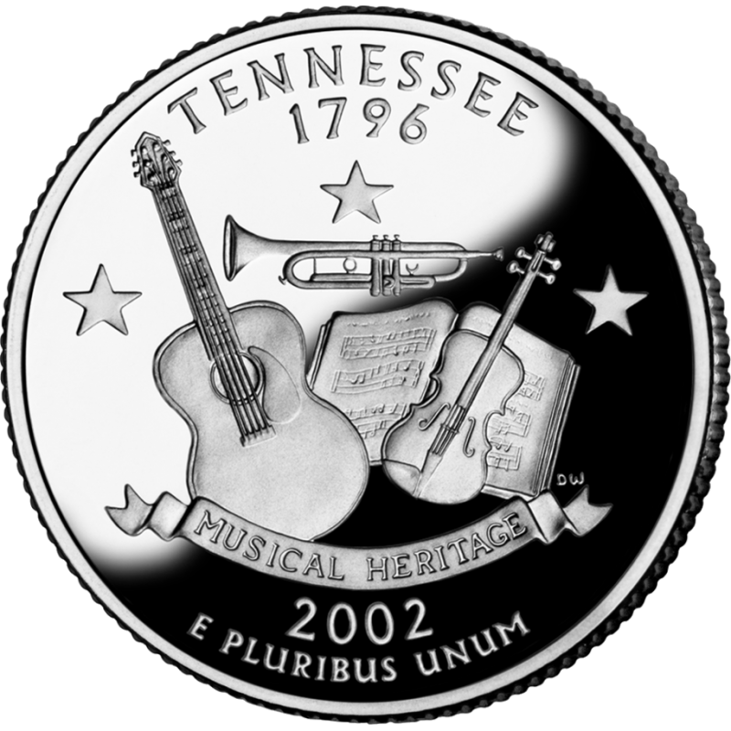 2002-D Tennessee State Quarter 25c US Mint Coin Choice BU 
