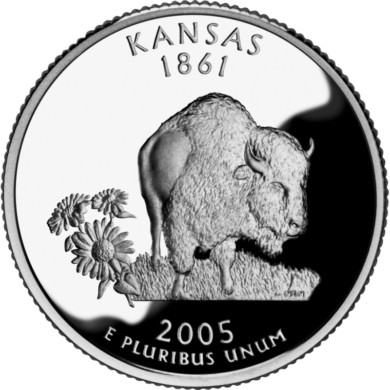 A COMPLETE 2005 D Five Coin "Brilliant Uncirculated" US State Quarter Set 
