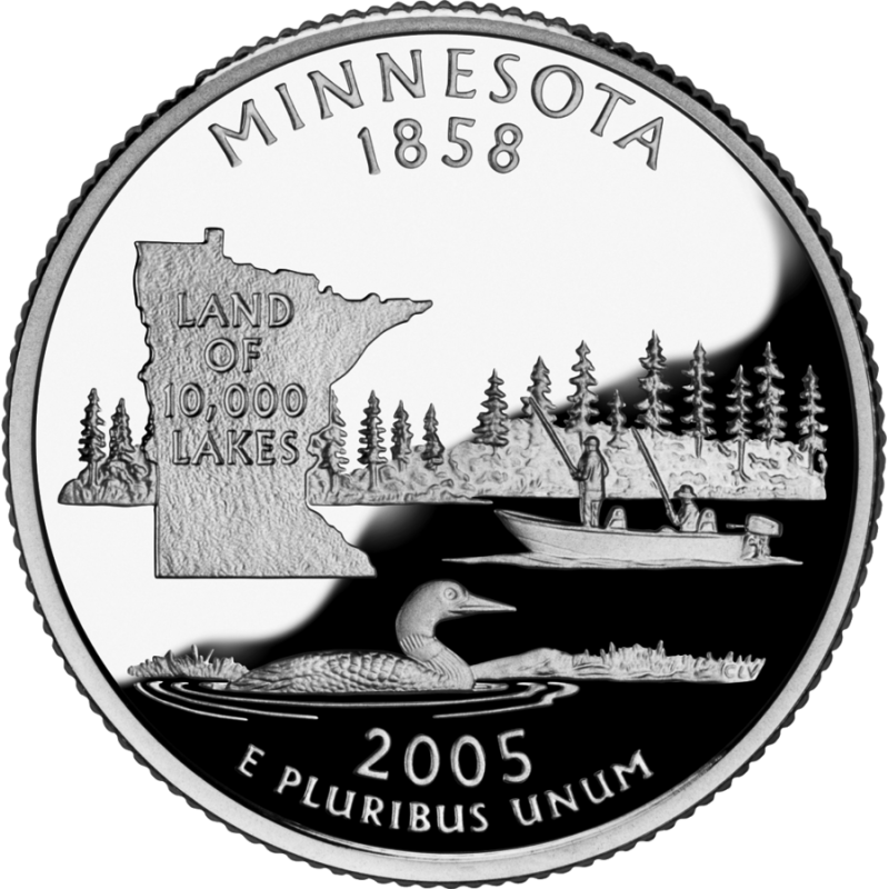 Single Coin 2005 D Minnesota U.S Uncirculated State Quarter 