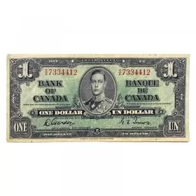 1937 Bank of Canada $1 Bilingual Series Bill Note (VF+)