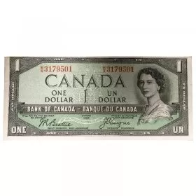 1954 Bank of Canada $1 Dollar Bill Note Devils Face Variety  (VF)