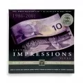 1986-2001 Bank of Canada $10 Dollar Bill, Lasting Impressions Dual Series Collector's Set 