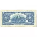 1935 Bank of Canada $2 Queen Mary French Series F Bill Note (VG+)