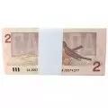 1986 Bank of Canada $2 Dollar Bill Bird Series - Unc 100-ct  Bundle consecutive Thiessen/Crow