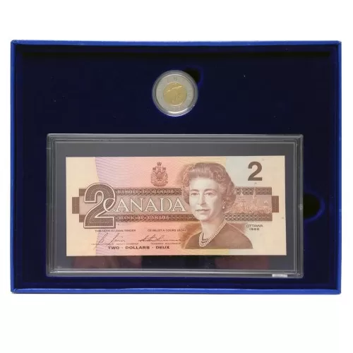 1996 Canada's $2 Proof Coin & BRX Replacement Bank Note Set