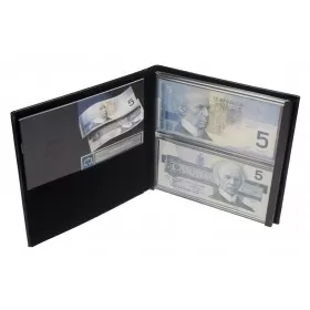 1986-2001 Bank of Canada $5 Dollar Bill, Lasting Impressions Dual Series Collector's Set-case holding bills not 100%