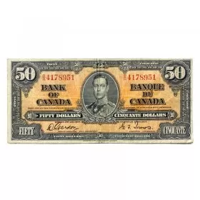 1937 Bank of Canada $50 Bilingual Series, Gordon-Towers Bill Note (F)