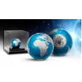 2020 Barbados $5 Blue Marble Planet Earth 3 oz Spherical Fine Silver Coin