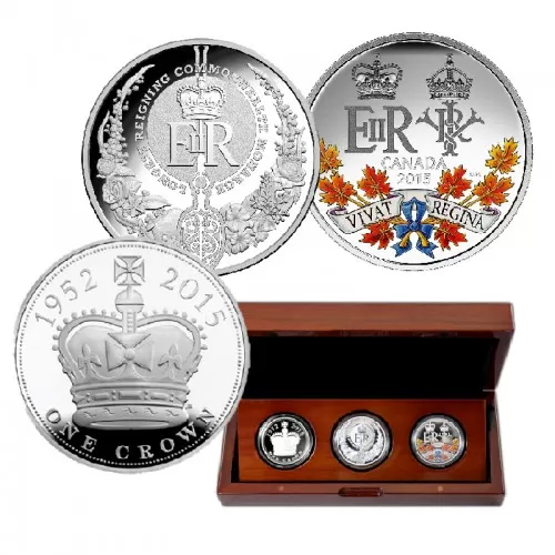 2015 Australia, Canada, Great Britain A Historic Reign - The Royal Silver Collection 