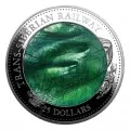 2016 Cook Islands 5 oz Fine Silver $25 Coin - 100th Anniversary of the Trans-Siberian Railway-scuffed capsule