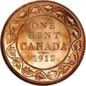 1912 Canadian 1-Cent Large Penny Coin (VF)