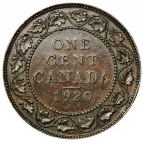 1920 Canadian 1-Cent Large Penny Coin (VF)