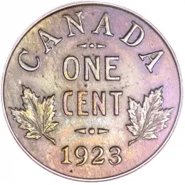 1923 Canadian 1-Cent Small Penny Coin (VF)
