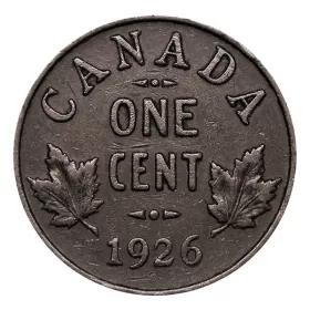 1926 Canadian 1-Cent Small Penny Coin (F)