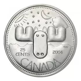 2004-P Canadian 25-Cent Moose "Bullwinkle" Canada Day Series Quarter Coin (Brilliant Uncirculated)