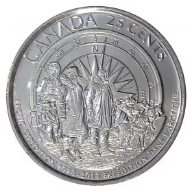 2013 (1913-) Canadian 25-Cent Arctic Expedition 100th Anniv Non-frosted Quarter Coin (Brilliant Uncirculated)