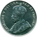 1934 Canadian 5-Cent Nickel Coin (Circulated)
