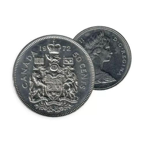 1972 Canadian 50-Cent Coat of Arms Half Dollar Coin (Uncirculated)