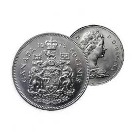 1973 Canadian 50-Cent Coat of Arms Half Dollar Coin (Uncirculated)