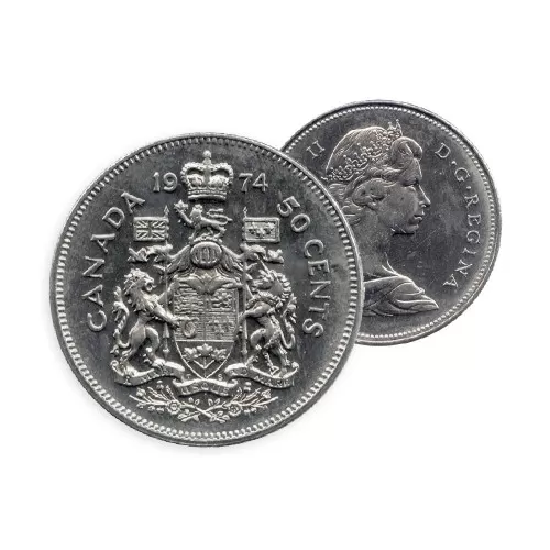1974 Canadian 50-Cent Coat of Arms Half Dollar Coin (Uncirculated)