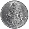 1980 Canadian 50-Cent Coat of Arms Half Dollar Coin Lot of 100pcs (Circulated)