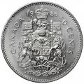 1986 Canadian 50-Cent Coat of Arms Half Dollar Coin Lot of 100pcs (Circulated)