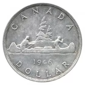 1946 Canadian $1 Voyageur Silver Dollar-EF
