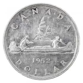 1952 Canadian $1 Voyageur Silver Dollar Coin (VF or better)