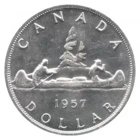 1957 Canadian $1 Voyageur Silver Dollar Coin (VF or BETTER)
