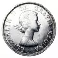 1960 Canadian $1 Voyageur Silver Dollar Coin-AU or better