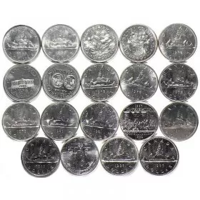 1968-1986 Canadian $1 Voyageur, Jacques Cartier, Confederation, Winnipeg, PEI 100 Years Lot of 21 Dollar Coins (Circulated)