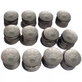 1969 Canadian $1 Voyageur Dollar Coin Lot of 100pcs (Circulated)