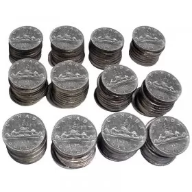 1975 Canadian $1 Voyageur Dollar Coin Lot of 100pcs (Circulated)