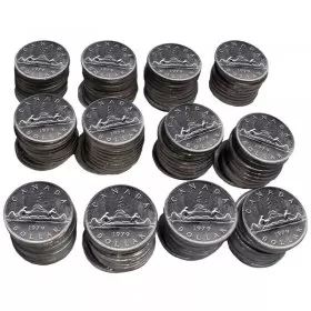 1979 Canadian $1 Voyageur Dollar Coin Lot of 100pcs (Circulated)