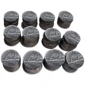 1982 Canadian $1 Voyageur Dollar Coin Lot of 100pcs (Circulated)