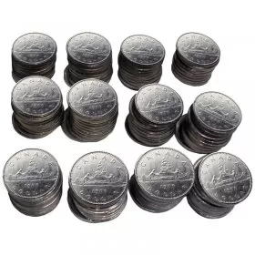 1986 Canadian $1 Voyageur Dollar Coin Lot of 100pcs (Circulated)