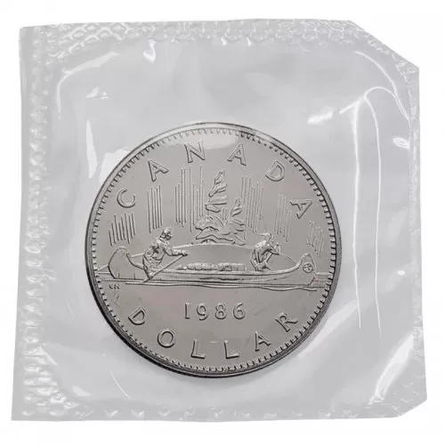 1986 Canadian $1 Voyageur Dollar Coin (Proof Like)